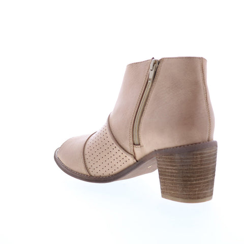 Roan Katherine F850049 Womens Beige Leather Lace Up Ankle & Booties Boots