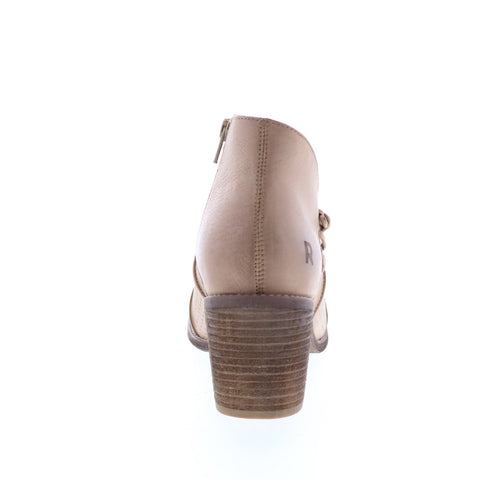 Roan Katherine F850049 Womens Beige Leather Lace Up Ankle & Booties Boots