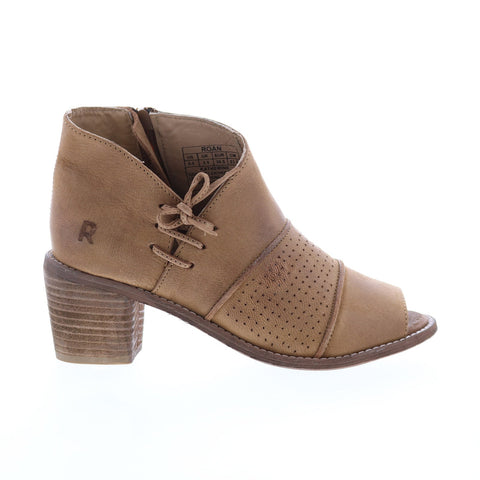 Roan Katherine F850049 Womens Brown Leather Lace Up Ankle & Booties Boots