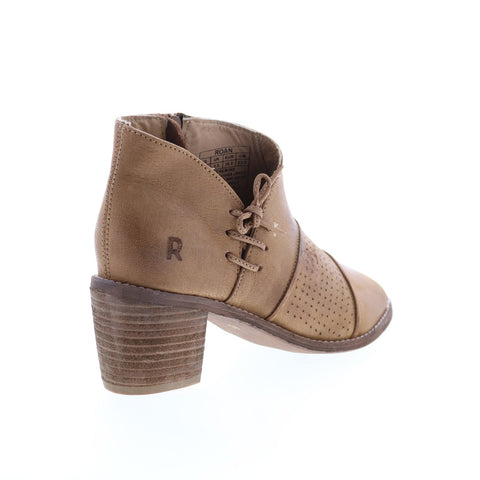 Roan Katherine F850049 Womens Brown Leather Lace Up Ankle & Booties Boots