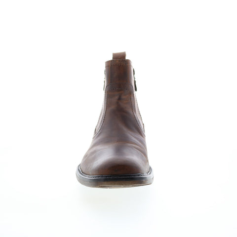 Roan Bail F850098 Mens Brown Leather Zipper Casual Dress Boots