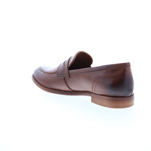 Roan Evie F851017 Womens Brown Leather Loafers & Slip Ons Penny Shoes