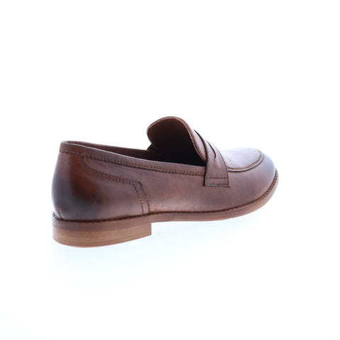 Roan Evie F851017 Womens Brown Leather Loafers & Slip Ons Penny Shoes