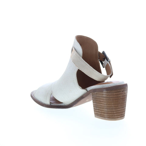 Roan Christine F853009 Womens Gray Suede Hook & Loop Strap Heels Shoes