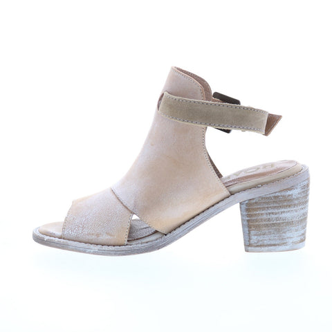 Roan Christine F853009 Womens Brown Leather Heeled Sandals Shoes