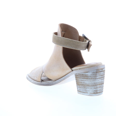 Roan Christine F853009 Womens Brown Leather Heeled Sandals Shoes