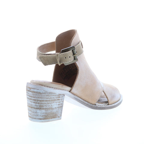 Roan Christine F853009 Womens Brown Leather Heeled Sandals Shoes