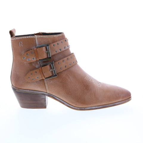 Roan by Bed Stu Ville F858025 Womens Brown Leather Ankle & Booties Boots