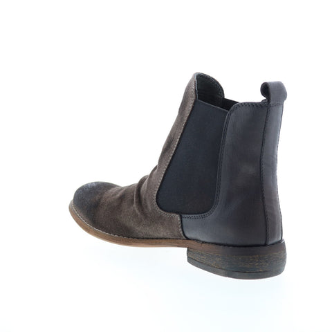 Roan Maddie F858035 Womens Gray Suede Slip On Ankle & Booties Boots