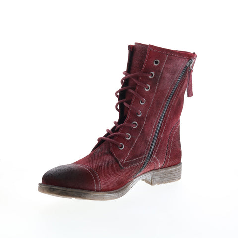 Roan Affair P F858051 Womens Burgundy Suede Lace Up Casual Dress Boots