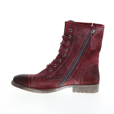 Roan Affair P F858051 Womens Burgundy Suede Lace Up Casual Dress Boots