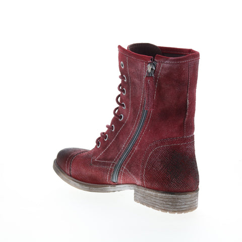 Roan Affair P F858051 Womens Burgundy Suede Lace Up Casual Dress Boots