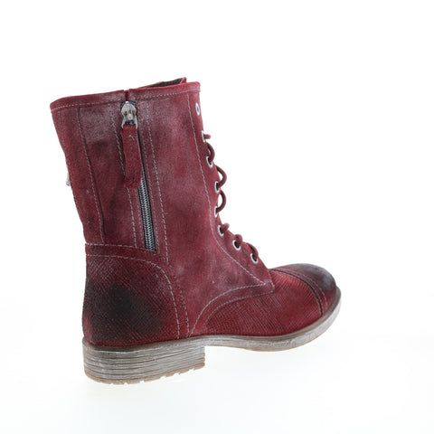 Roan Affair P F858051 Womens Burgundy Suede Lace Up Casual Dress Boots