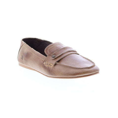 Roan Kerry F858070 Womens Brown Leather Loafers & Slip Ons Penny Shoes