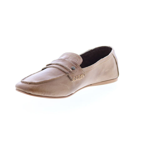 Roan Kerry F858070 Womens Brown Leather Loafers & Slip Ons Penny Shoes