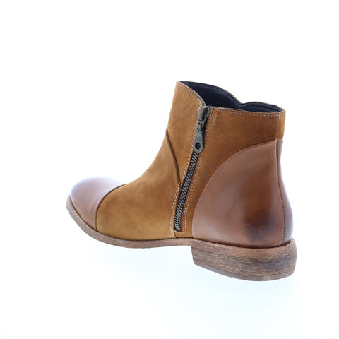 Roan Jill F890001 Womens Brown Suede Zipper Ankle & Booties Boots