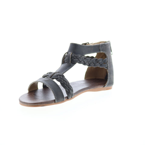 Roan by Bed Stu Posey F990005 Womens Black Leather Strap Sandals Shoes