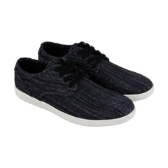 Steve Madden Fandom Mens Black Canvas Casual Lace Up Low Top Sneakers Shoes