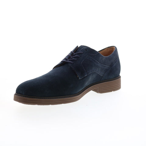Mobils Ergonomic Flavien Mens Blue Suede Oxfords & Lace Ups Plain Toe Shoes