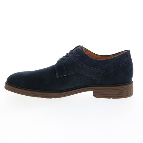 Mobils Ergonomic Flavien Mens Blue Suede Oxfords & Lace Ups Plain Toe Shoes
