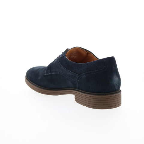 Mobils Ergonomic Flavien Mens Blue Suede Oxfords & Lace Ups Plain Toe Shoes