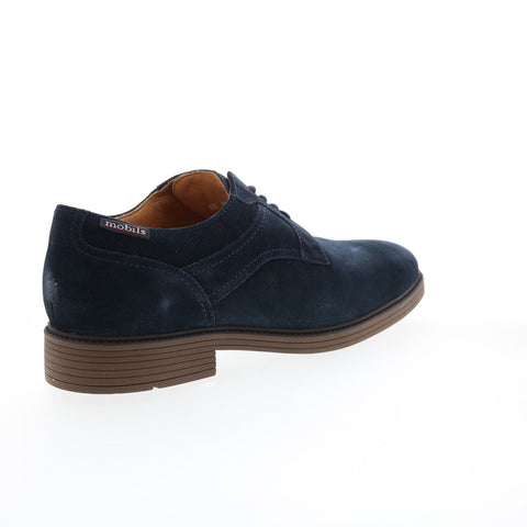 Mobils Ergonomic Flavien Mens Blue Suede Oxfords & Lace Ups Plain Toe Shoes