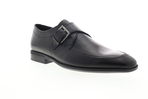 Bruno Magli Flavio Mens Black Leather Low Top Monk Strap Oxfords Shoes