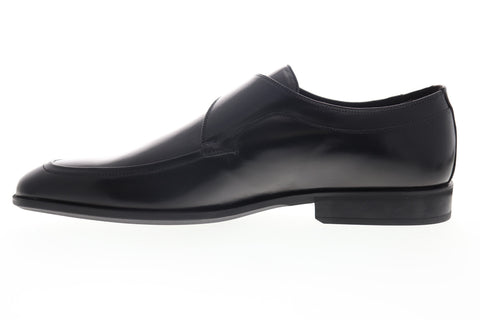 Bruno Magli Flavio Mens Black Leather Low Top Monk Strap Oxfords Shoes