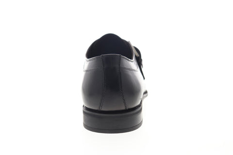 Bruno Magli Flavio Mens Black Leather Low Top Monk Strap Oxfords Shoes