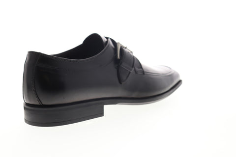 Bruno Magli Flavio Mens Black Leather Low Top Monk Strap Oxfords Shoes