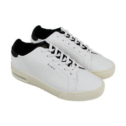 Radii Square FM1100 Mens White Leather Low Top Lace Up Lifestyle Sneakers Shoes