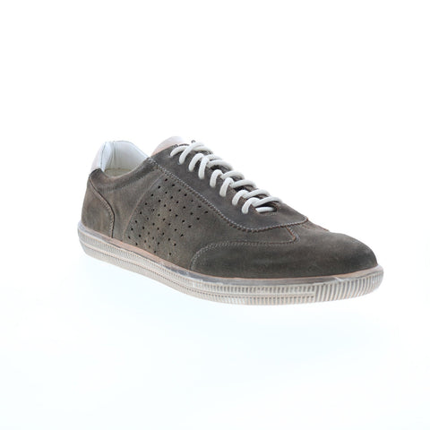Roan Bluff FR80025 Mens Gray Suede Lace Up Lifestyle Sneakers Shoes