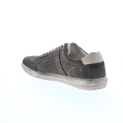 Roan Bluff FR80025 Mens Gray Suede Lace Up Lifestyle Sneakers Shoes