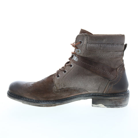 Roan Belford C FR80408 Mens Brown Leather Lace Up Casual Dress Boots