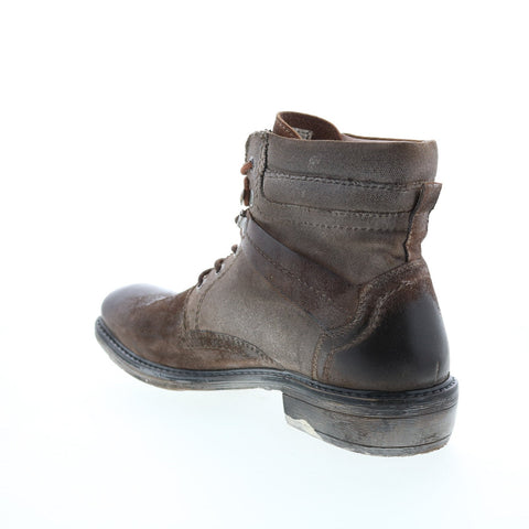 Roan Belford C FR80408 Mens Brown Leather Lace Up Casual Dress Boots