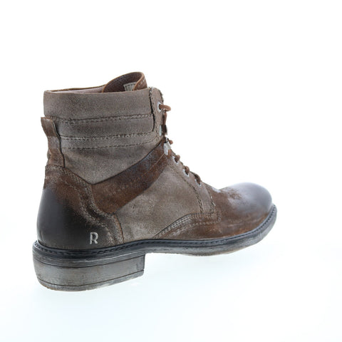 Roan Belford C FR80408 Mens Brown Leather Lace Up Casual Dress Boots
