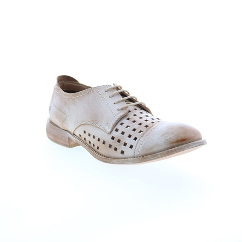 Roan Tilda FR85101 Womens Beige Leather Oxfords & Lace Ups Casual Shoes