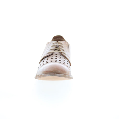 Roan Tilda FR85101 Womens Beige Leather Oxfords & Lace Ups Casual Shoes