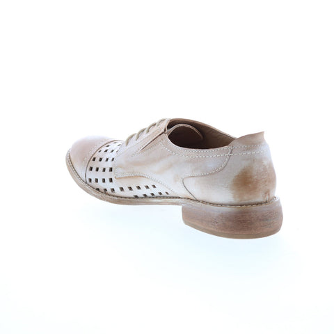 Roan Tilda FR85101 Womens Beige Leather Oxfords & Lace Ups Casual Shoes