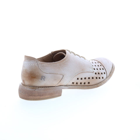 Roan Tilda FR85101 Womens Beige Leather Oxfords & Lace Ups Casual Shoes