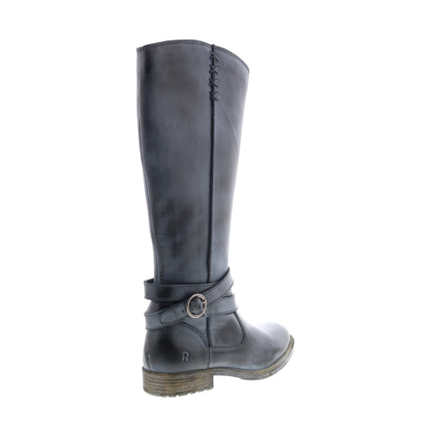 Roan Gayla FR85814 Womens Gray Leather Zipper Knee High Boots