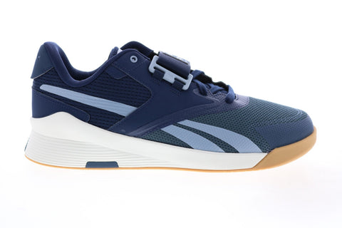 Reebok Lifter PR II FU9442 Mens Blue Canvas Athletic Weightlifting Shoes