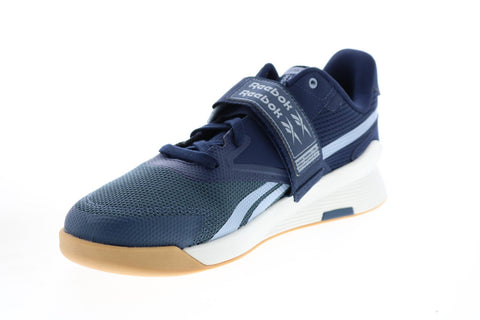 Reebok Lifter PR II FU9442 Mens Blue Canvas Athletic Weightlifting Shoes