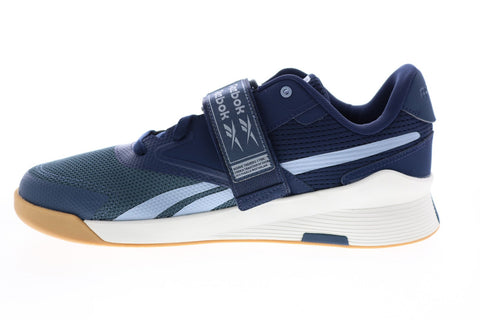 Reebok Lifter PR II FU9442 Mens Blue Canvas Athletic Weightlifting Shoes