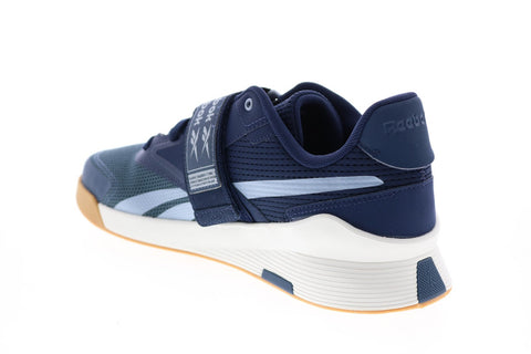 Reebok Lifter PR II FU9442 Mens Blue Canvas Athletic Weightlifting Shoes