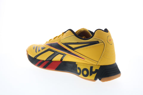 Reebok Futsal Fusion FV9289 Mens Yellow Low Top Lace Up Athletic Running Shoes