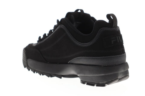 Fila Disruptor II FW04495-001 Mens Black Suede Casual Low Top Sneakers Shoes