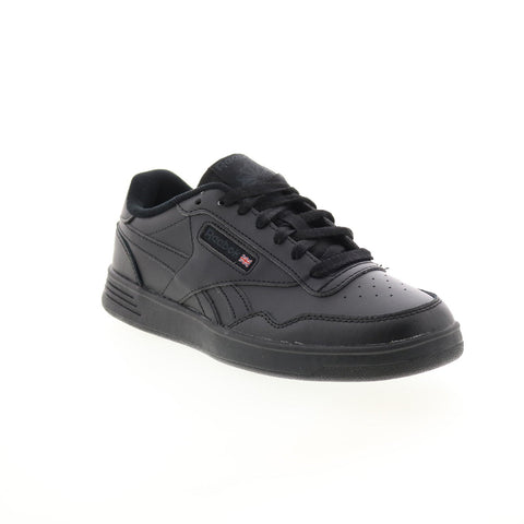 Reebok Club Memt FW8205 Mens Black Leather Lace Up Lifestyle Sneakers Shoes
