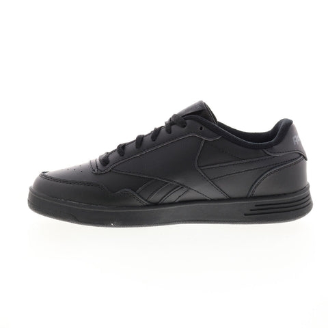 Reebok Club Memt FW8205 Mens Black Leather Lace Up Lifestyle Sneakers Shoes