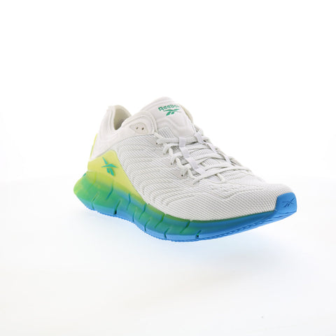 Reebok Zig Kinetica FX1105 Mens Beige Canvas Athletic Running Shoes